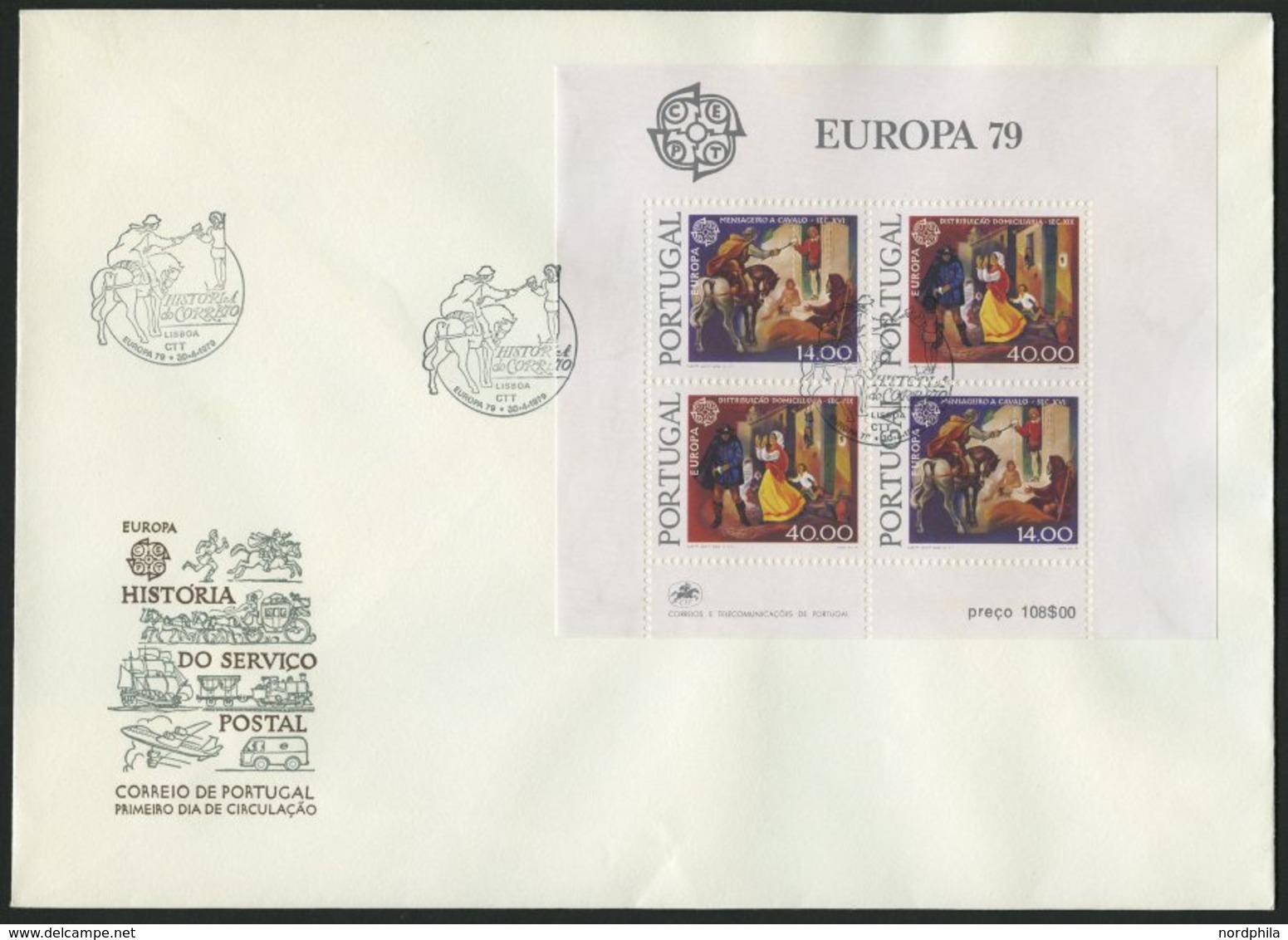 PORTUGAL Bl. 20,23,27 BRIEF, 1977-79, Europa 3 Blocks Je Auf FDC, Pracht, Mi. 195.- - Gebraucht