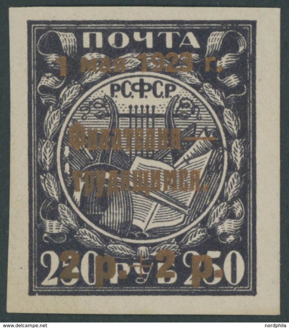 1923, 2 R. + 2 R. Auf 250 R. Tag Der Arbeit, Normales Papier, Postfrisch, Feinst, Mi. 80.- -> Automatically Generated Tr - Autres & Non Classés