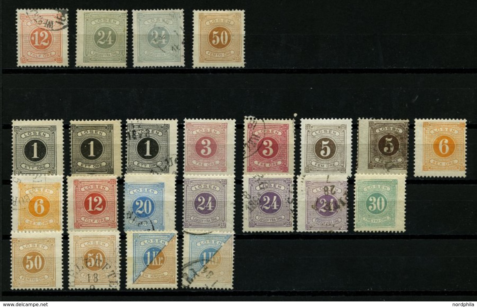 PORTOMARKEN *,o , Partie Von 13 Werten Lösen, Feinst/Pracht, Mi. 330.- - Used Stamps