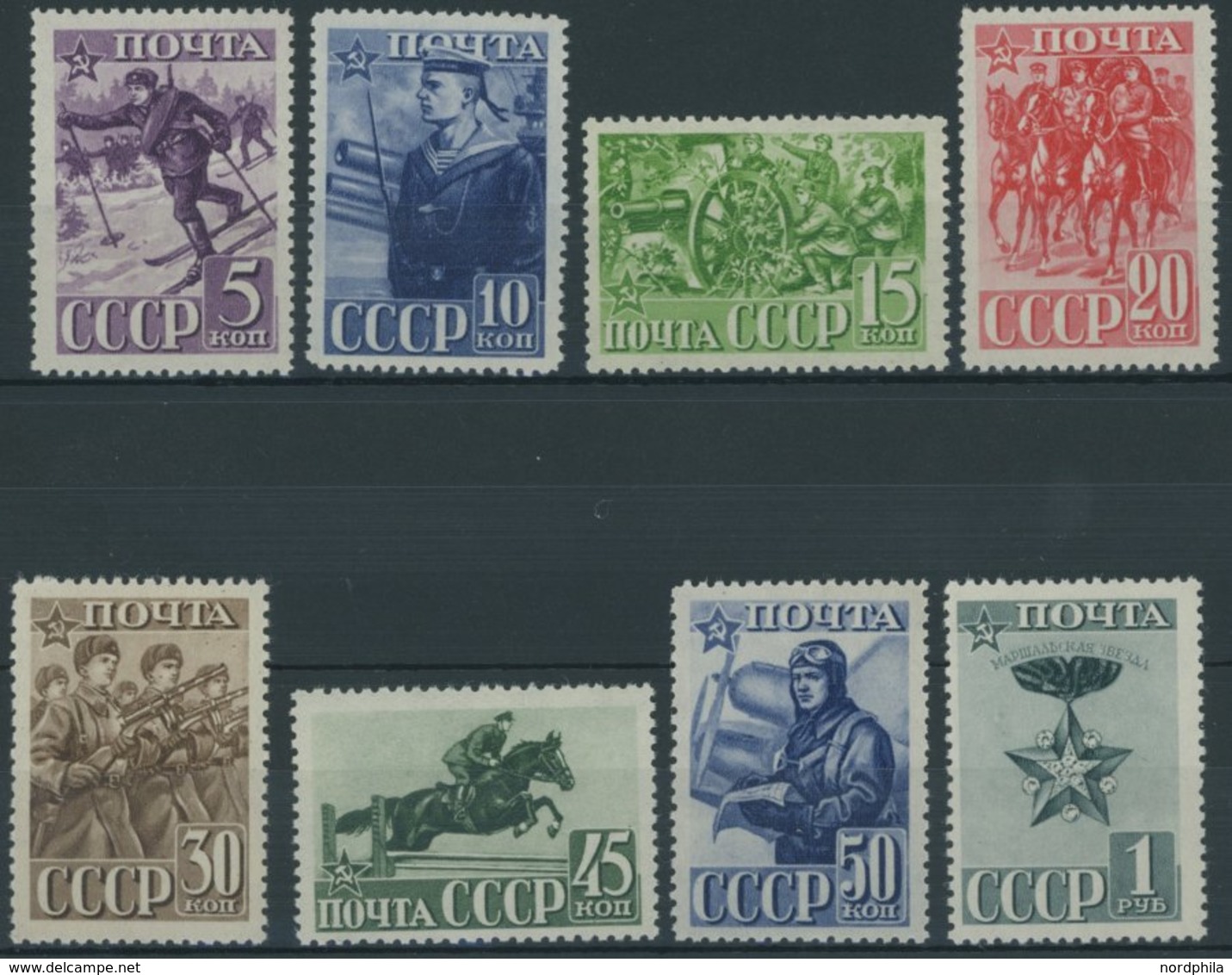 SOWJETUNION 793-800 **, 1941, Rote Armee Und Seekriegsflotte I, Postfrischer Prachtsatz - Autres & Non Classés