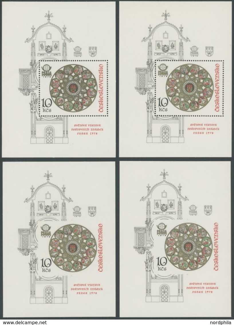 1978, Block Internationale Briefmarkenausstellung, Je 2x Gezähnt Und Ungezähnt, Postfrisch, Pracht, Mi. 64.- -> Automati - Sonstige & Ohne Zuordnung