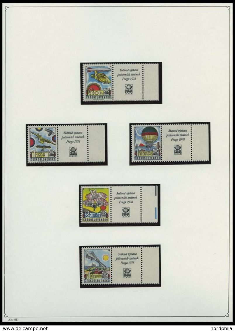 TSCHECHOSLOWAKEI **, Fast Komplette Postfrische Sammlung Tschechoslowakei Von 1969-80 Im KA-BE Album Mit Vielen Kleinbog - Collections, Lots & Series