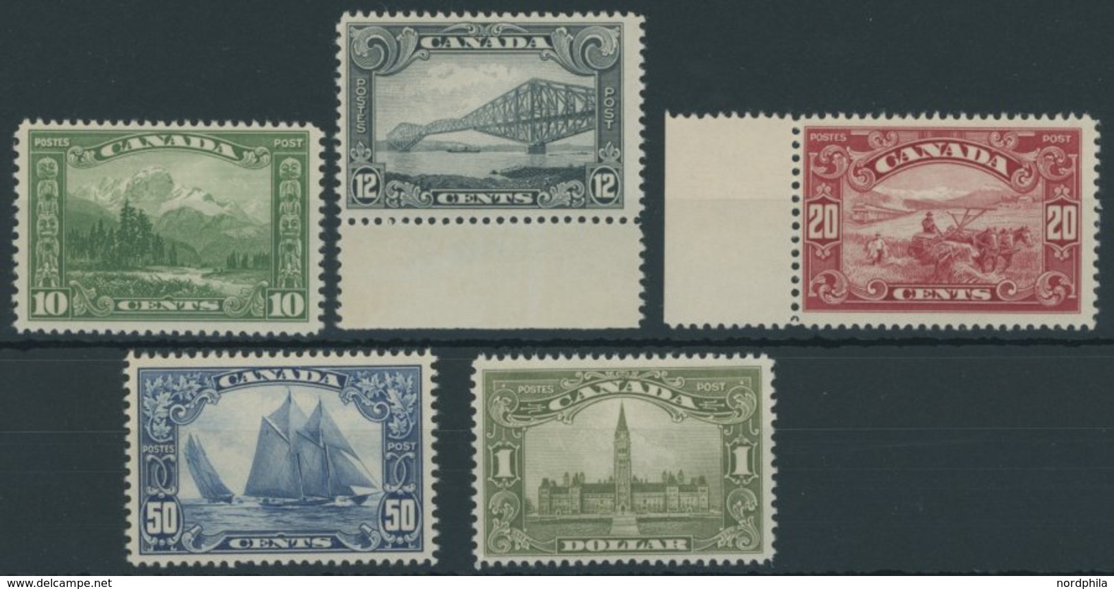 KANADA 134-38 **, 1928, Landschaften, Postfrischer Prachtsatz - Unused Stamps