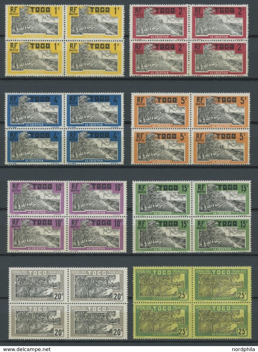 TOGO 65-84 VB **, 1924, Landwirtschaft In Viererblocks, Postfrischer Prachtsatz - Unused Stamps