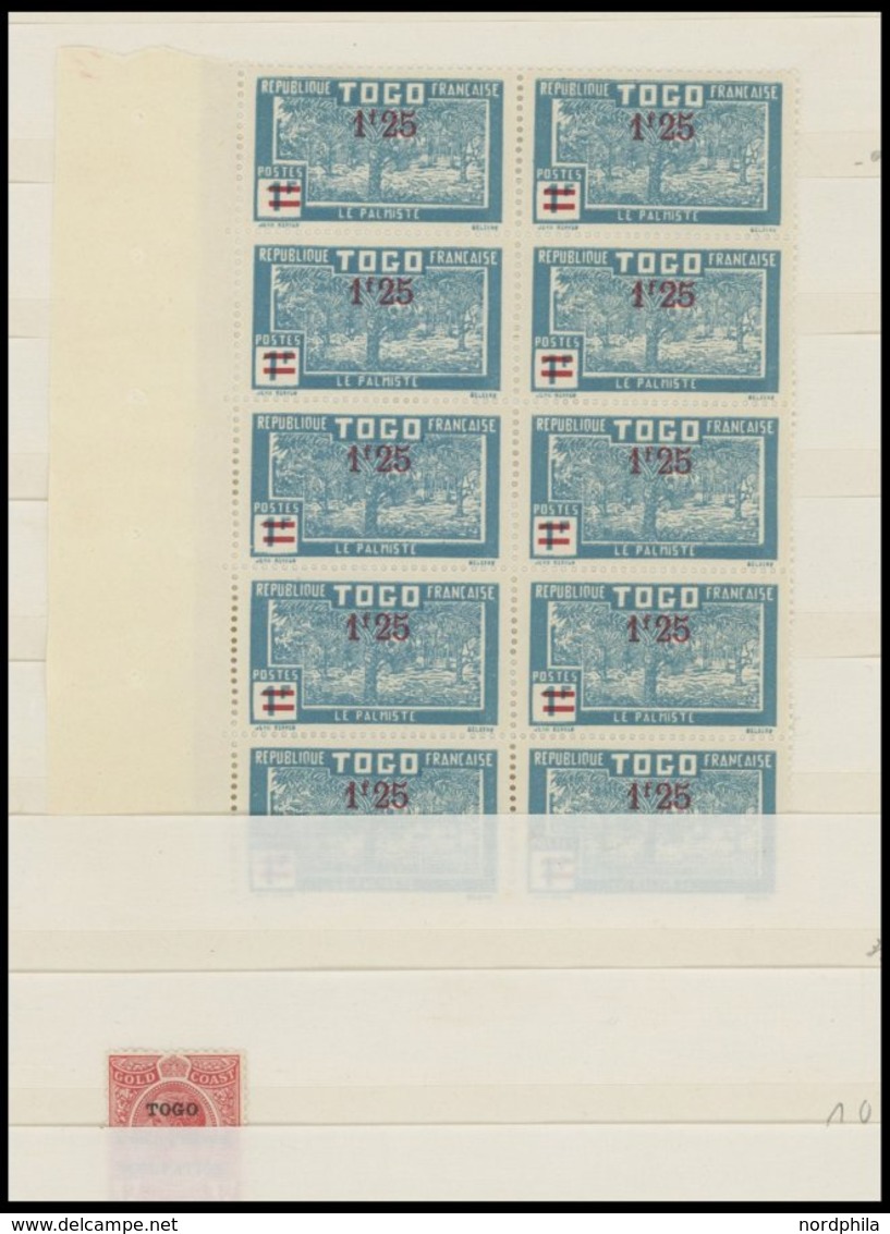 TOGO **,* , 1921-42, Fast Nur Postfrische Partie Mit Einigen Blockstücken, Fast Nur Prachterhaltung - Unused Stamps