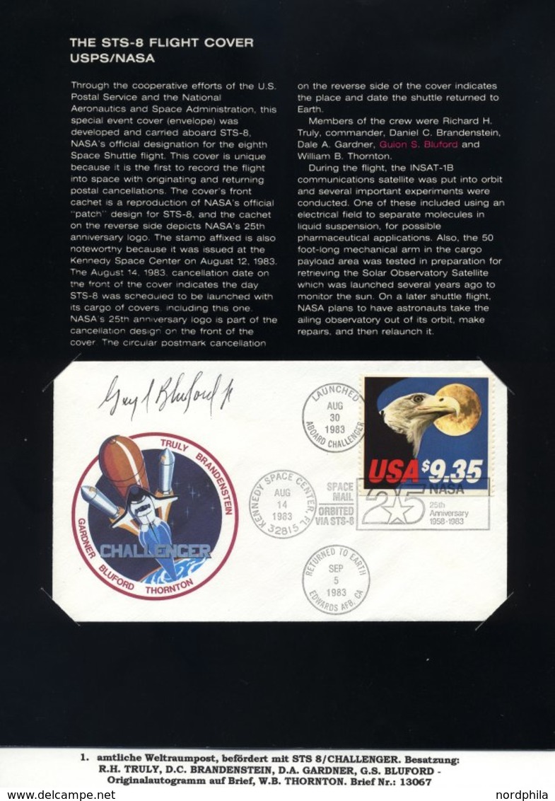 US-FLUGPOST 1981-84, 2003, Hochinteressante Und Informative Spezialsammlung Weltraum: Das STS-Programm (USA), Mit 23 Ver - Other & Unclassified