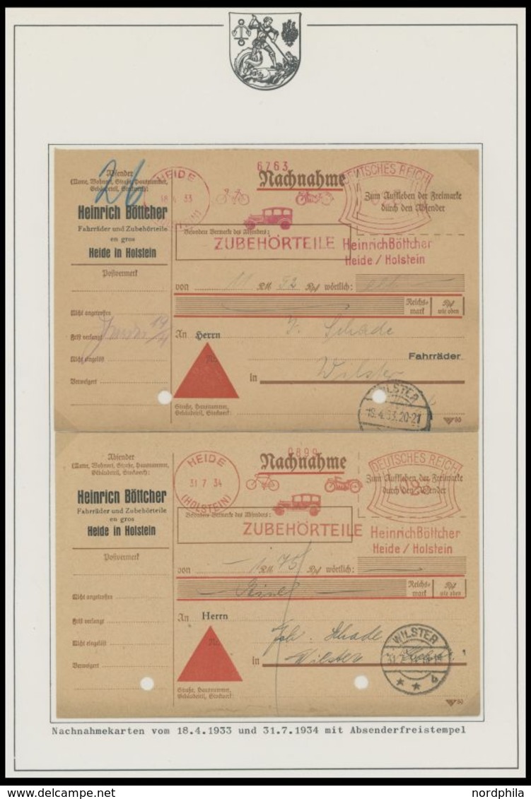 Interessante Heimatsammlung Industrie Aus Heide In Holstein, über 50 Belege überwiegend Aus 1960-70, Meist Prachterhaltu - Collezioni