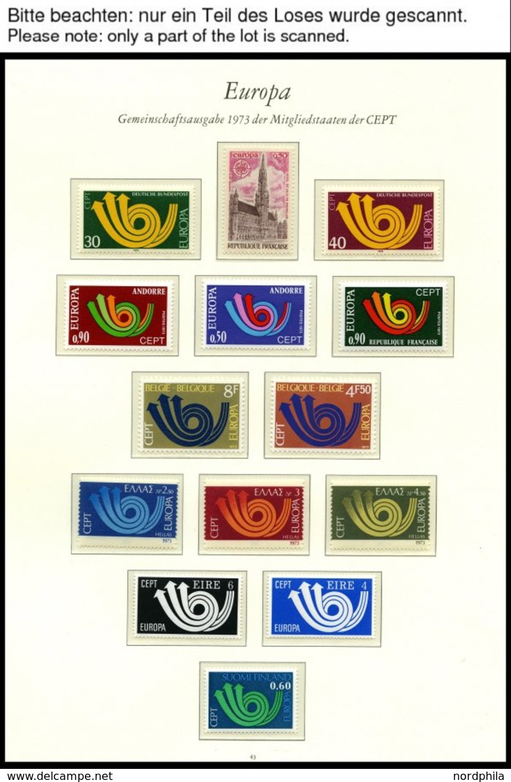 EUROPA UNION **, 1973, Posthorn, Kompletter Jahrgang, Pracht, Mi. 109.- - Collections