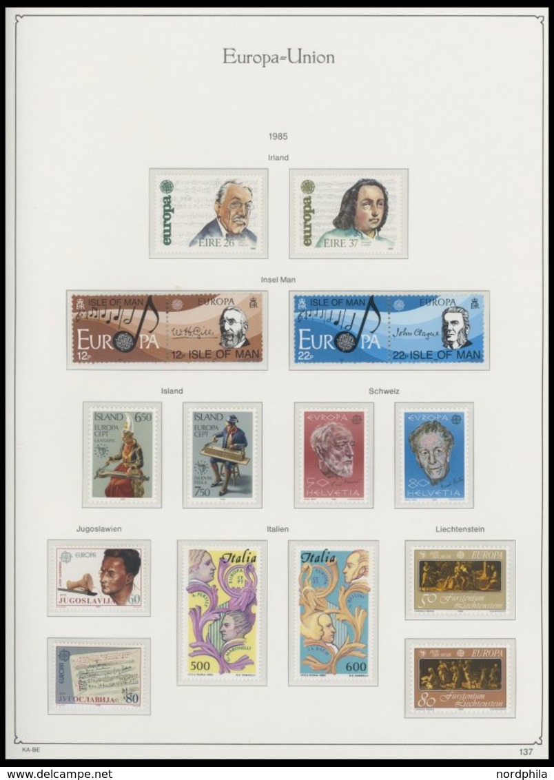 EUROPA UNION **, Komplette Postfrische Sammlung Gemeinschaftsausgaben Von 1956-88 Ohne Andorra 1972 In 3 KA-BE Falzlosal - Collections