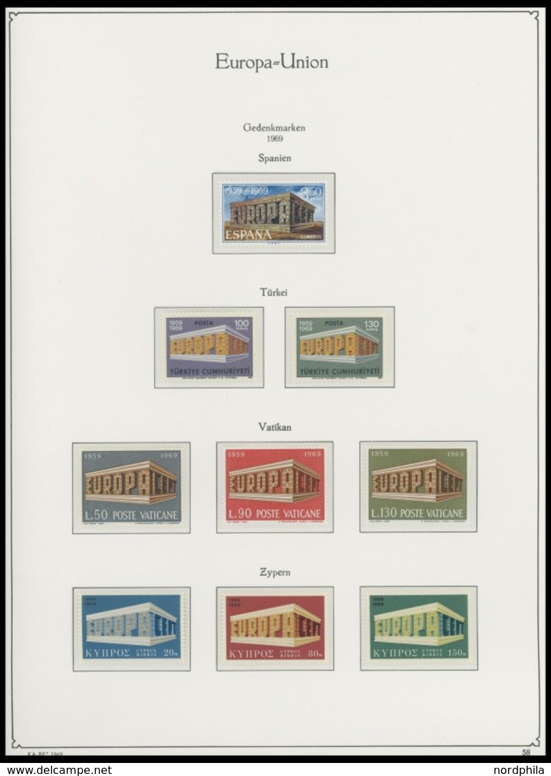 EUROPA UNION **, komplette postfrische Sammlung Gemeinschaftsausgaben von 1956-88 ohne Andorra 1972 in 3 KA-BE Falzlosal