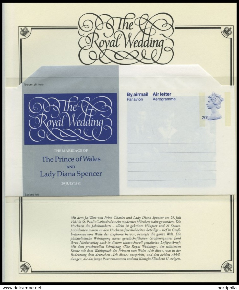 SONSTIGE MOTIVE **,Brief , Sammlung The Royal Wedding In 4 Spezialalben Mit Kleinbogen, Blocks, Einzelwerten Gezähnt Und - Non Classés