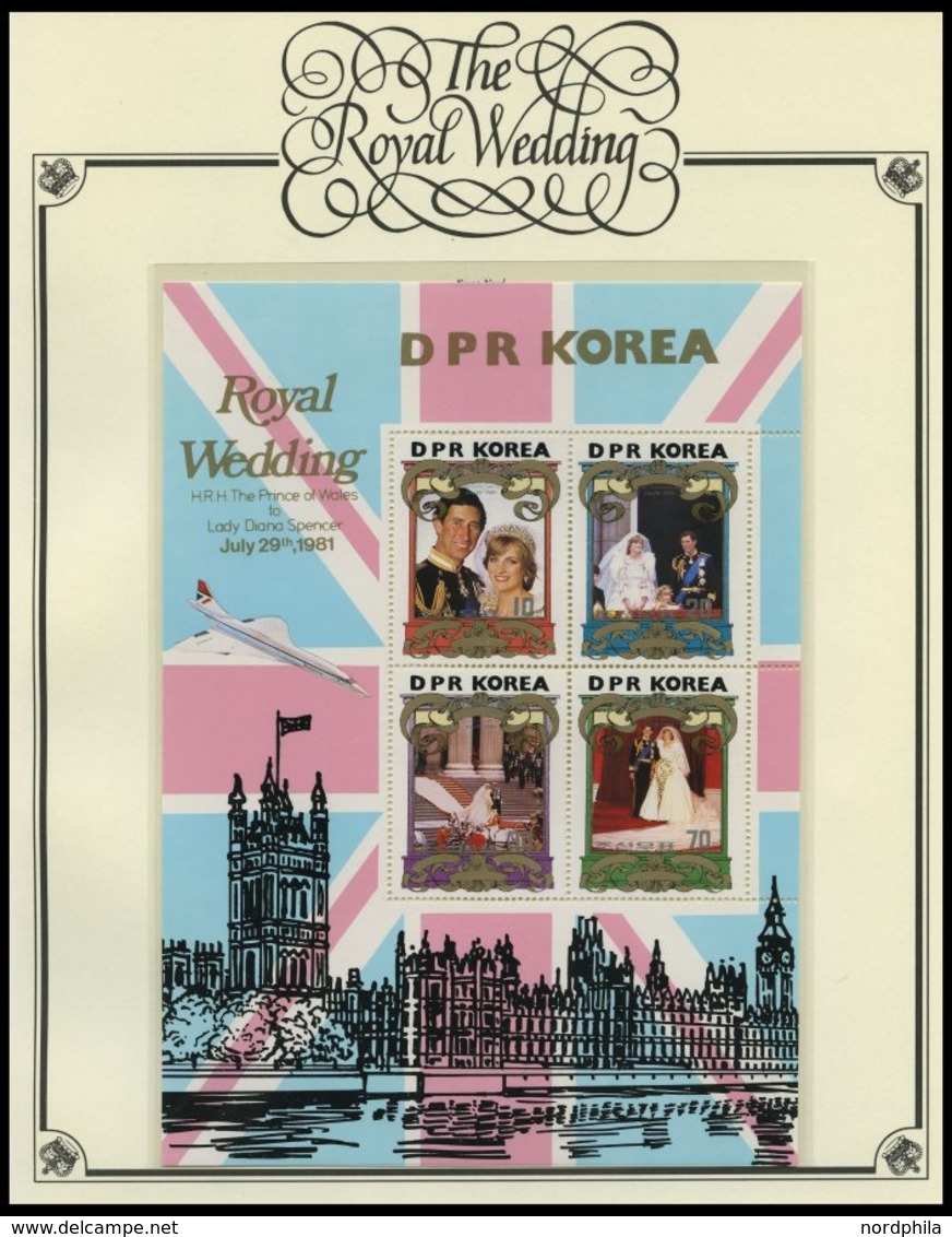 SONSTIGE MOTIVE **,Brief , Sammlung The Royal Wedding In 4 Spezialalben Mit Kleinbogen, Blocks, Einzelwerten Gezähnt Und - Non Classés