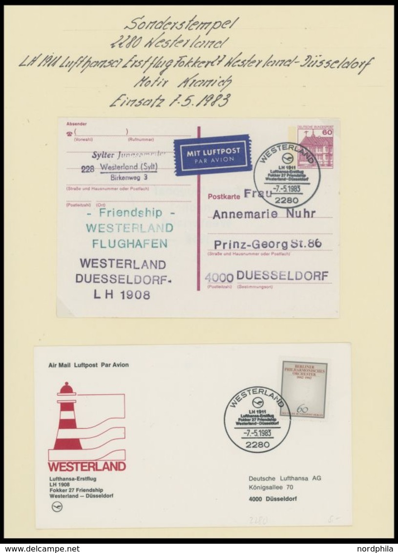 1950-2012, Heimatsammlung Westerland auf Sylt, fast 100 moderne Belege, meist Prachterhaltung -> Automatically generated