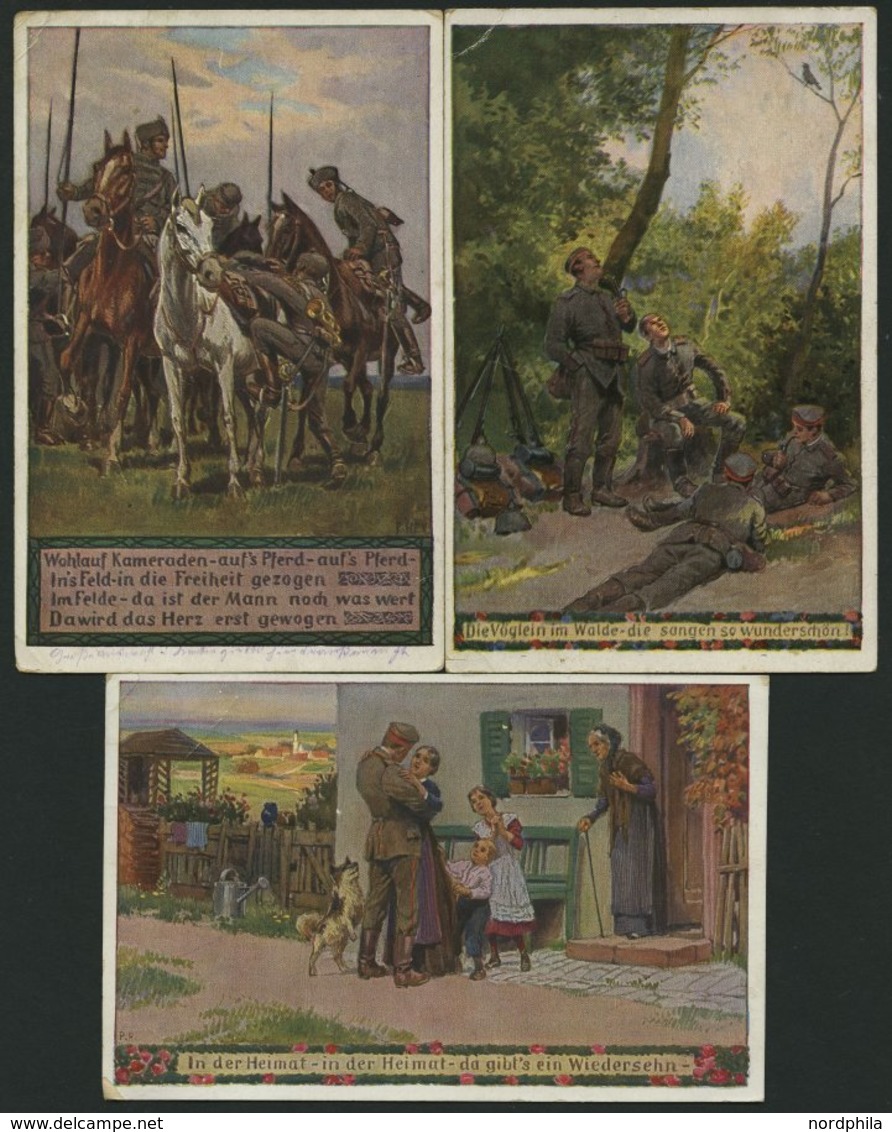 ALTE POSTKARTEN - BALTISC Unsere Feldgrauen, 3 Verschiedene Karten Der Serie: Nr. 7,12 Und 19, Feldpostkarten 1916/7 - Autres & Non Classés