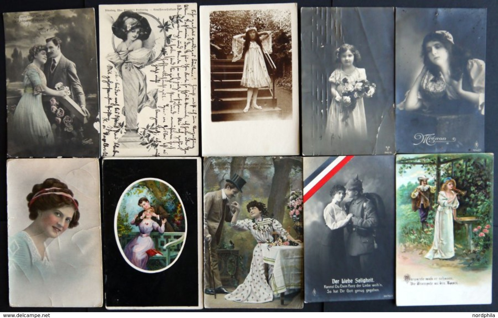 ALTE POSTKARTEN - VARIA Kitschkarten, 30 überwiegend Farbige Ansichtskarten - Autres & Non Classés