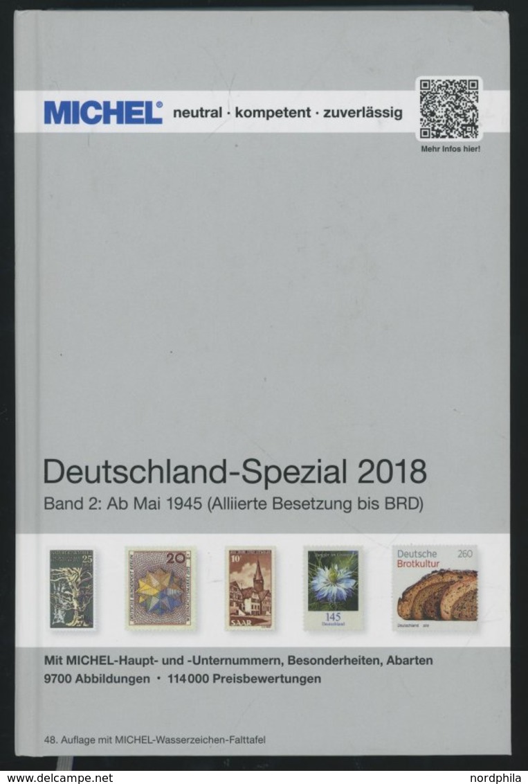 PHIL. KATALOGE Michel: Deutschland-Spezial Katalog 2018, Band 2, Ab Mai 1945 (Alliierte Besetzung Bis BRD), Alter Verkau - Philatelie Und Postgeschichte