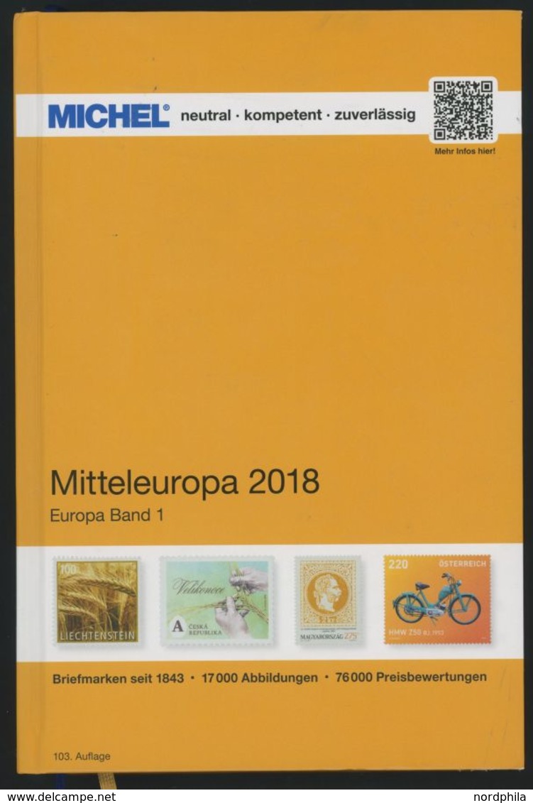 Michel: Mitteleuropa-Katalog 2018, Band 1, Alter Verkaufspreis: EUR 72.- -> Automatically Generated Translation: Michel: - Philately And Postal History