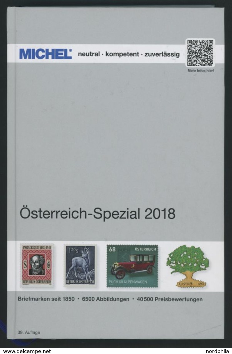 Michel: Österreich-Spezial 2018, Alter Verkaufspreis: EUR 68.- -> Automatically Generated Translation: Michel: Austria-s - Philatélie Et Histoire Postale