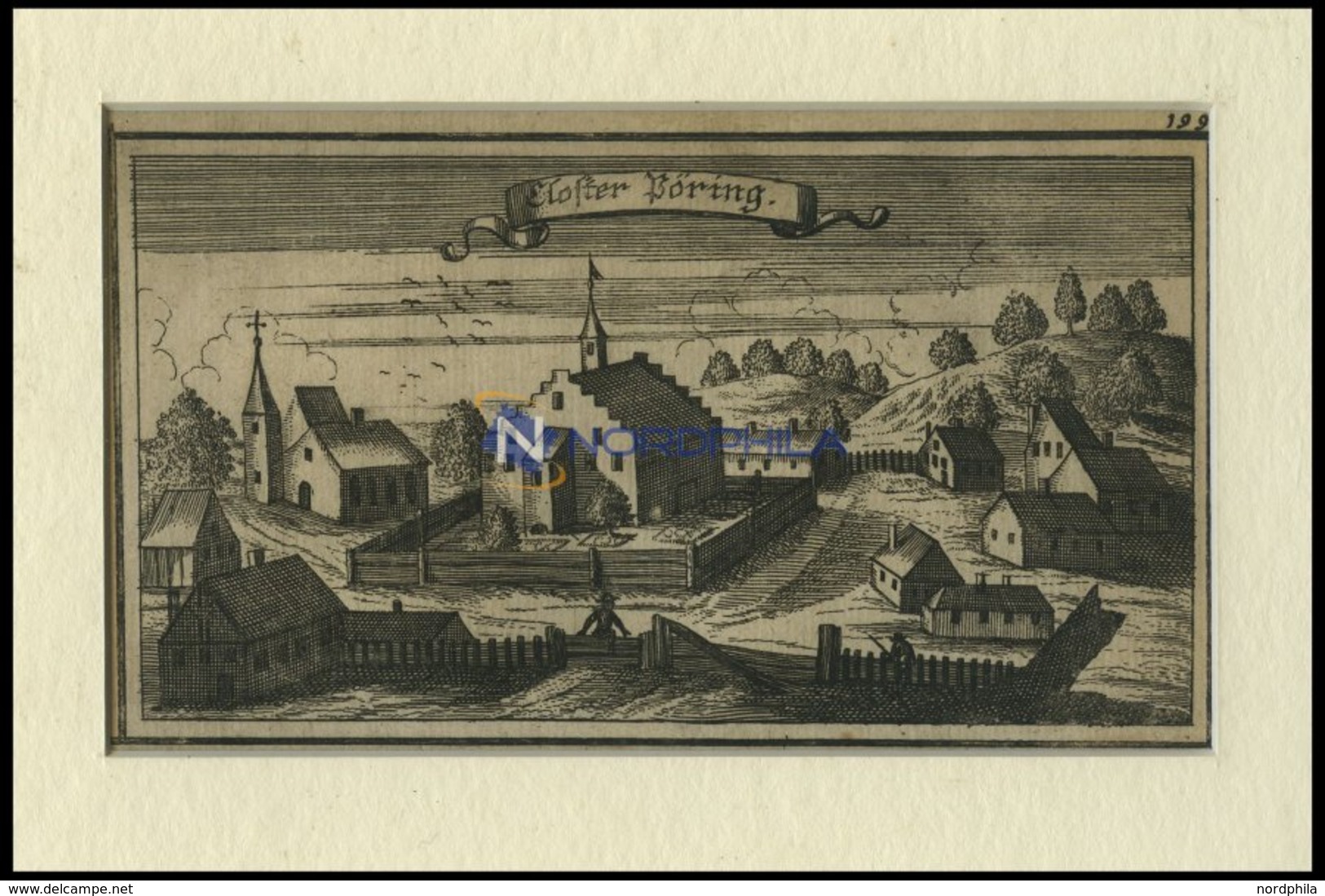 PFÖRRING: Kloster Pöring, Kupferstich Von Ertl, 1687 - Lithographies