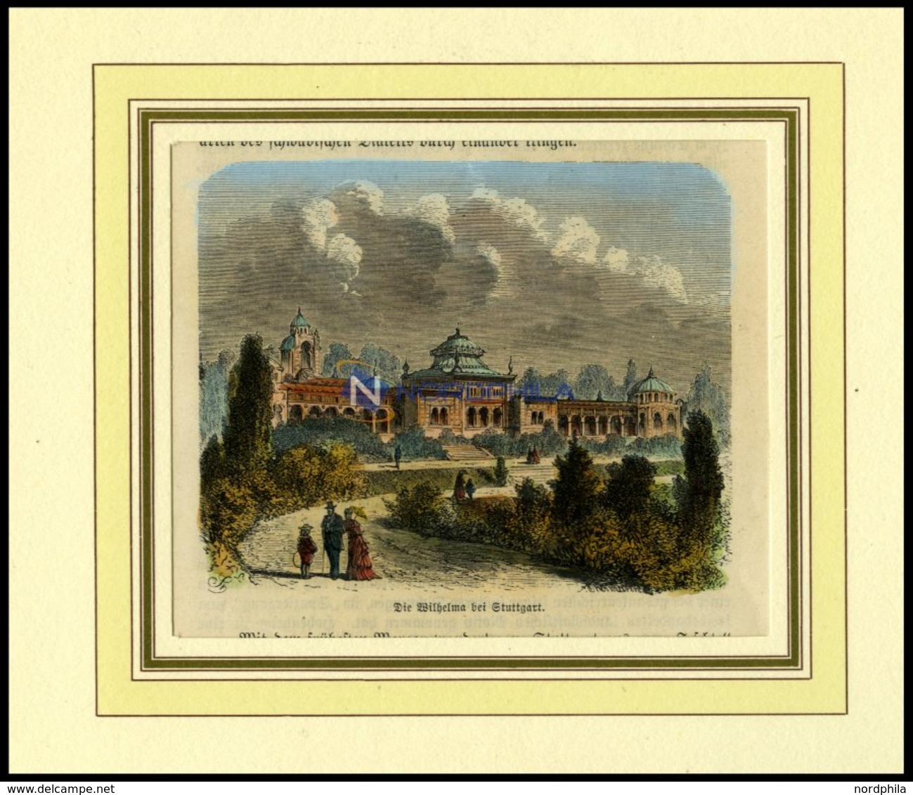 STUTTGART: Die Wilhelma, Kol. Holzstich Um 1880 - Lithographies