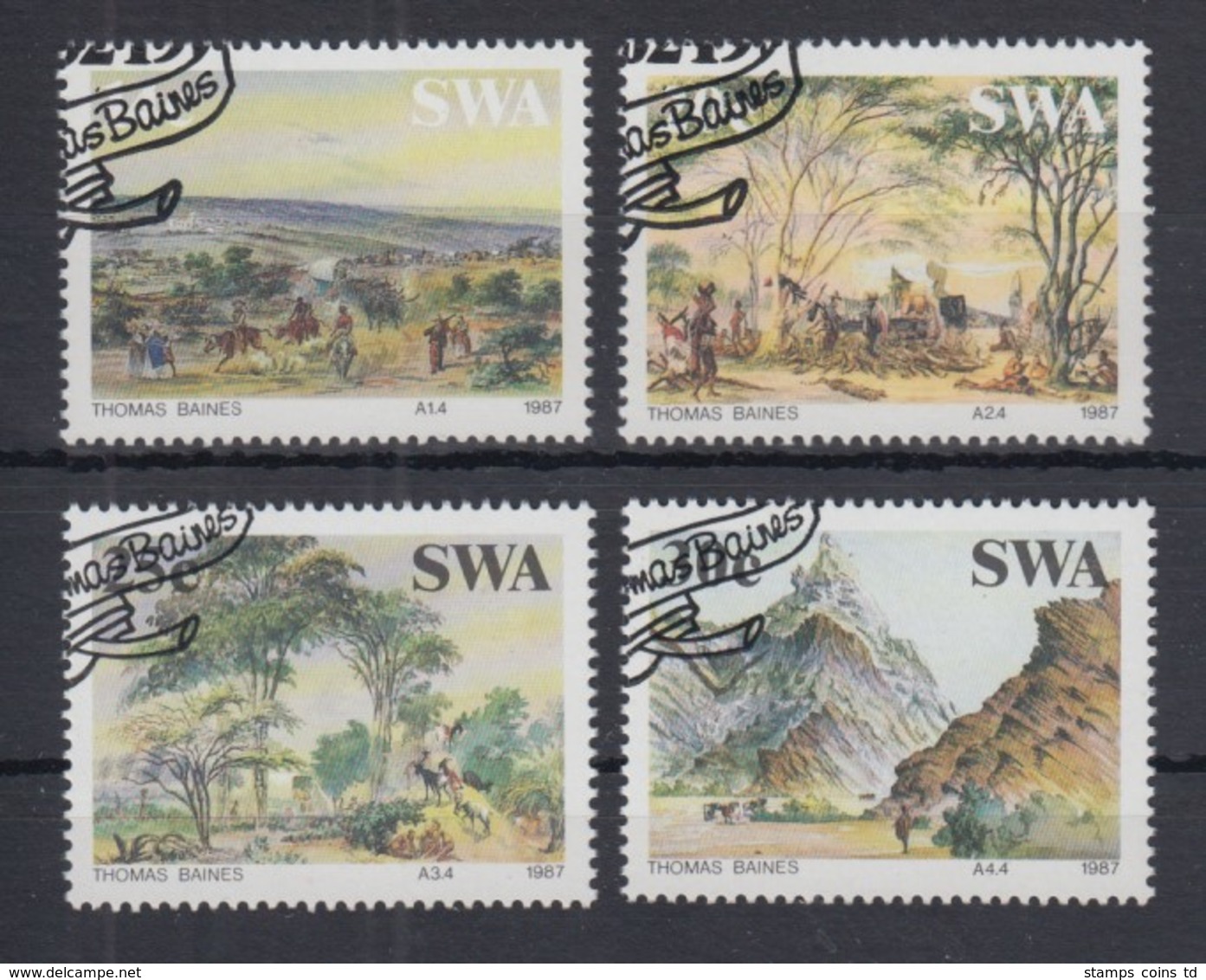 Südwestafrika SWA Namibia 1987 Landschaften Mi.-Nr. 600-603 Satz Kpl. Gest.  - Namibië (1990- ...)