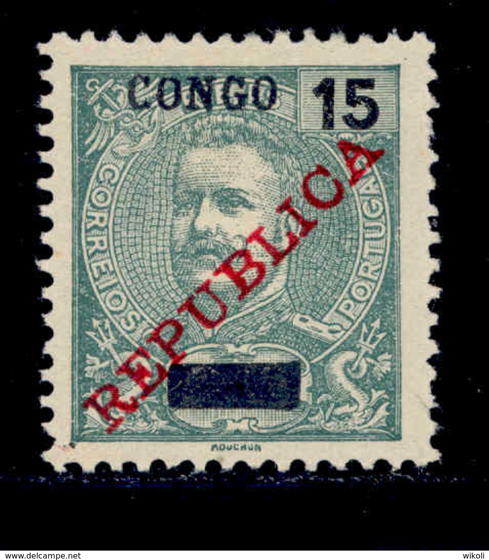 ! ! Congo - 1910 King Carlos 15 R - Af. 58 - MH - Congo Portuguesa