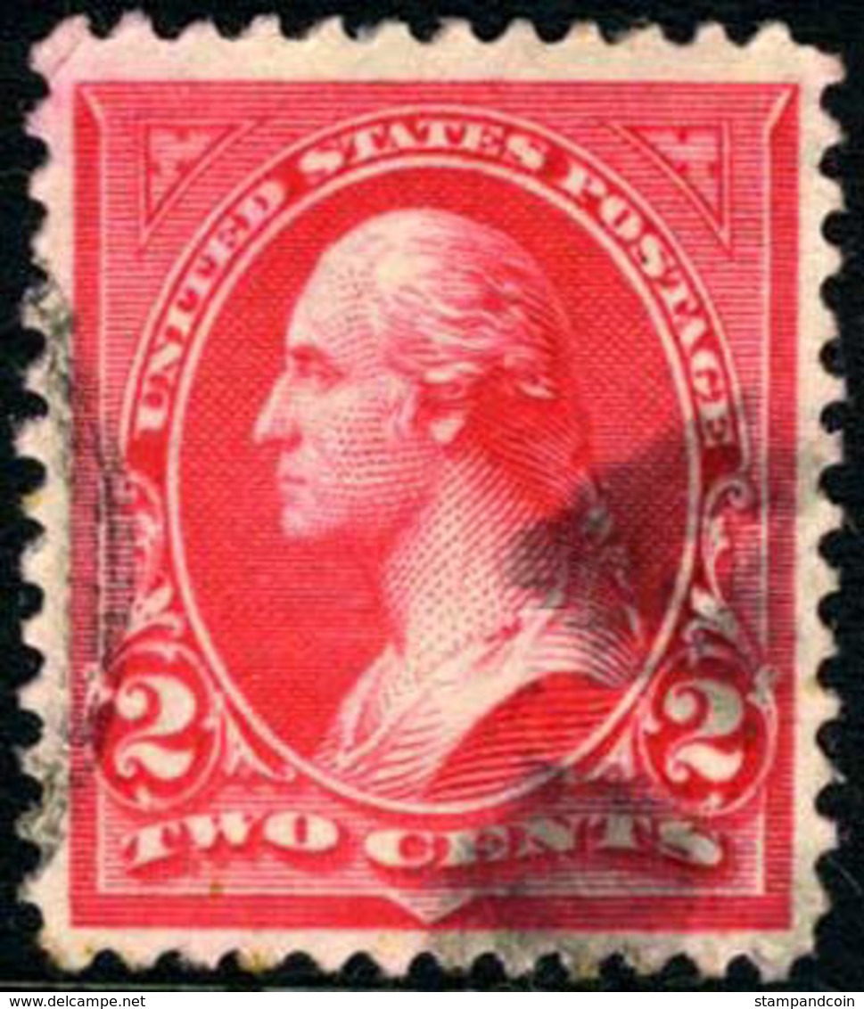 US #252 XF Used 2c Carmine (Type III) Washington From 1894 - Used Stamps