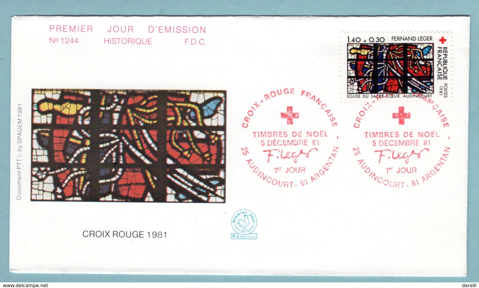 FDC France 1981 - Croix Rouge 1981 : Fernand LEGER - YT 2175  - 25 Audincourt Et 61 Argentan - 1980-1989