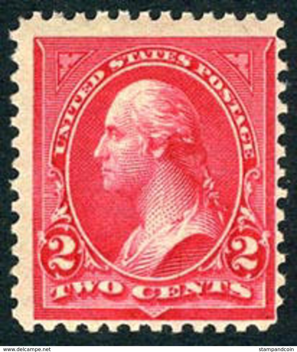 US #252 Mint Vy Lightly Hinged 2c Carmine (Ttype III) Washington From 1891 - Unused Stamps