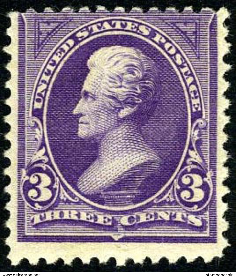 US #253 Mint Hinged 3c Jackson From 1894 - Unused Stamps