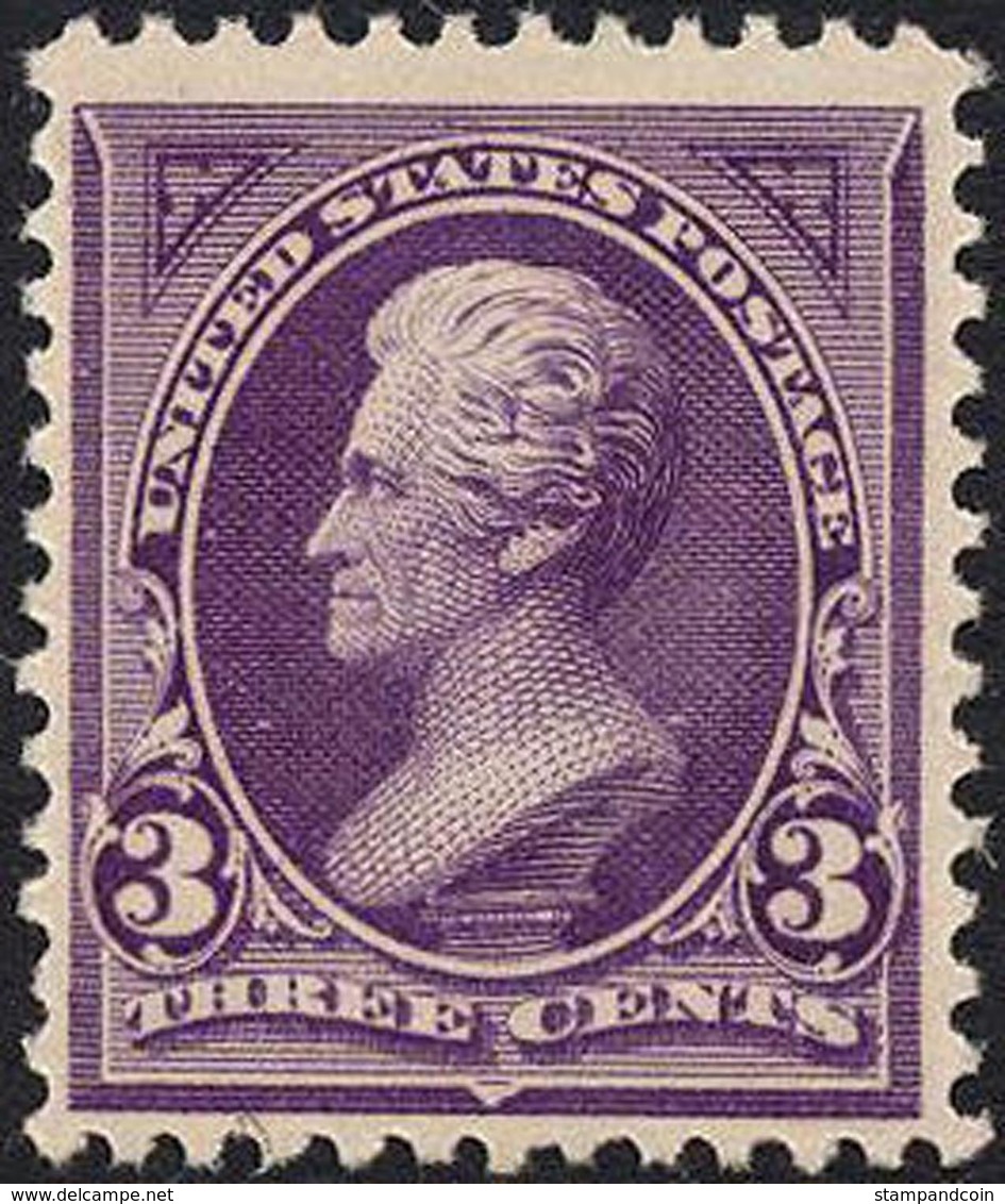 US #253 VF/XF Mint No Gum 3c Jackson From 1894 - Unused Stamps