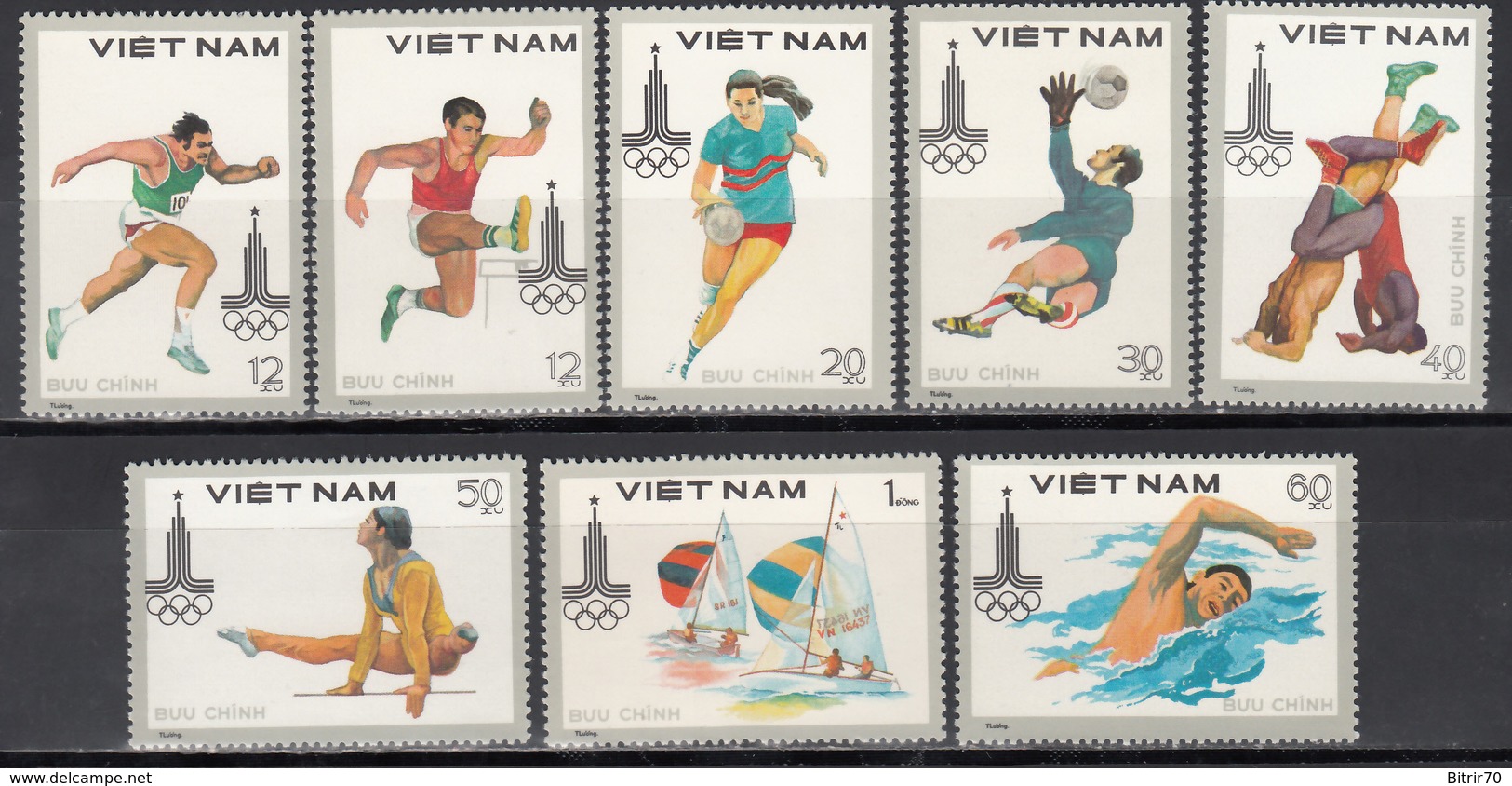 1980 Yvert Nº 229 / 236  MNH,  Juegos Olímpicos De Verano 1980 - Moscú - Vietnam