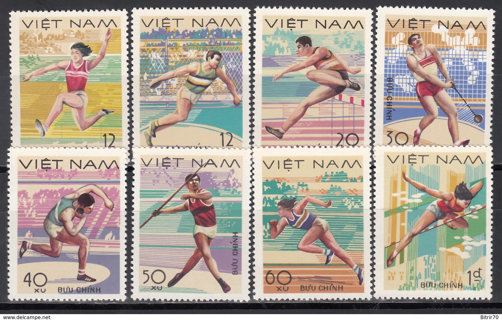 1978  Yvert Nº 96 / 103  MNH, Deportes, Atletismo - Vietnam