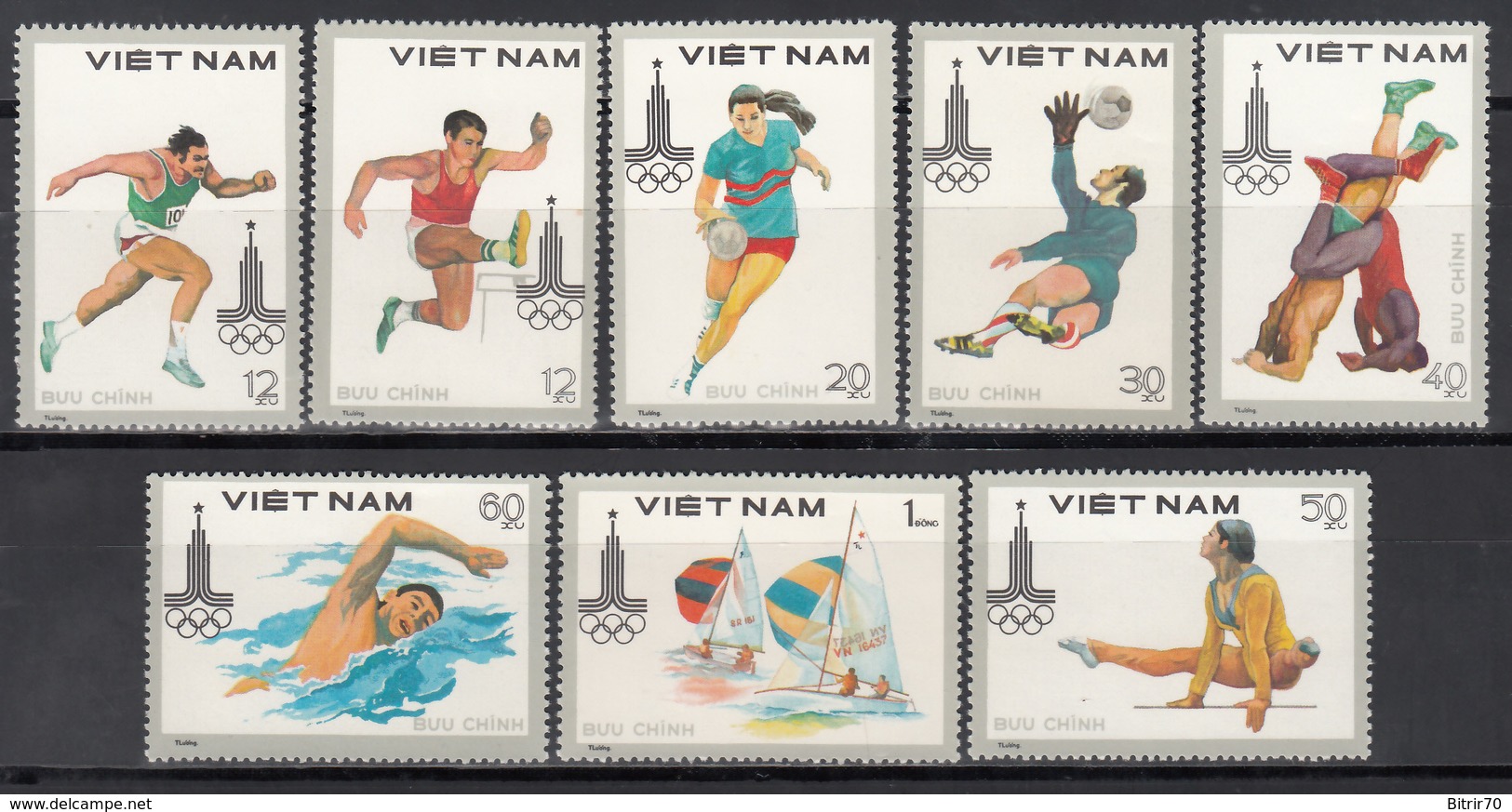 Vietnam 1982 Yvert Nº 229 / 236 MNH, Juegos Olímpicos De Verano 1980 - Moscú - Verano 1980: Moscu