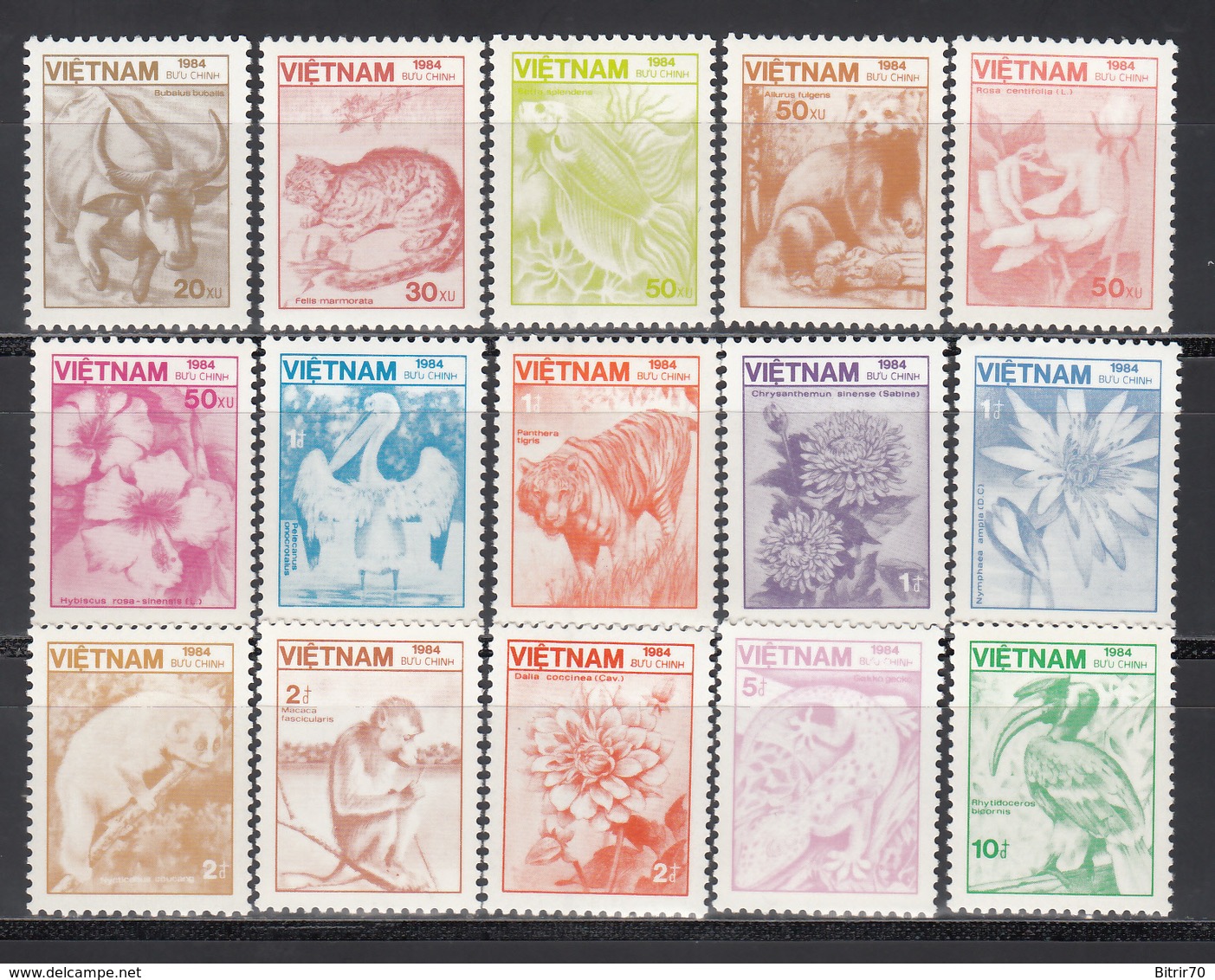 Vietnam 1984 Yvert Nº 553 / 567  MNH,  Flora Y Fauna - Otros & Sin Clasificación