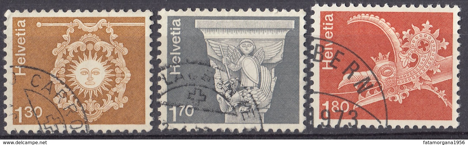 HELVETIA - SUISSE - SVIZZERA - 1973 -  Serie Completa Usata Composta Da 3 Valori: Yvert 918/920. - Usati