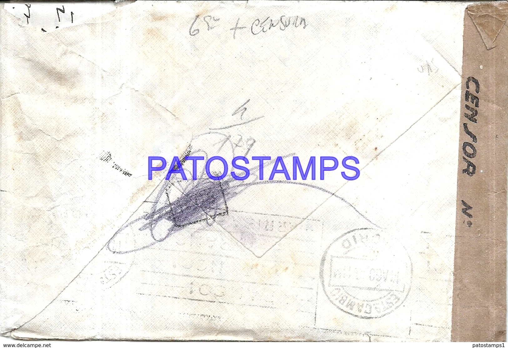 118674 SPAIN ESPAÑA TORRELODONES COVER YEAR 1940 CENSORED CIRCULATED TO ARGENTINA NO POSTAL POSTCARD - Other & Unclassified