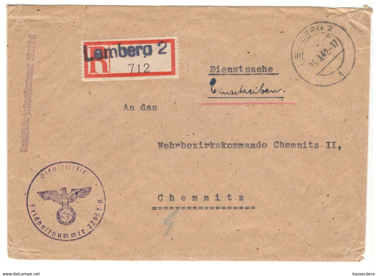 21455 - Recommandée De LEMBERG - Lettres & Documents