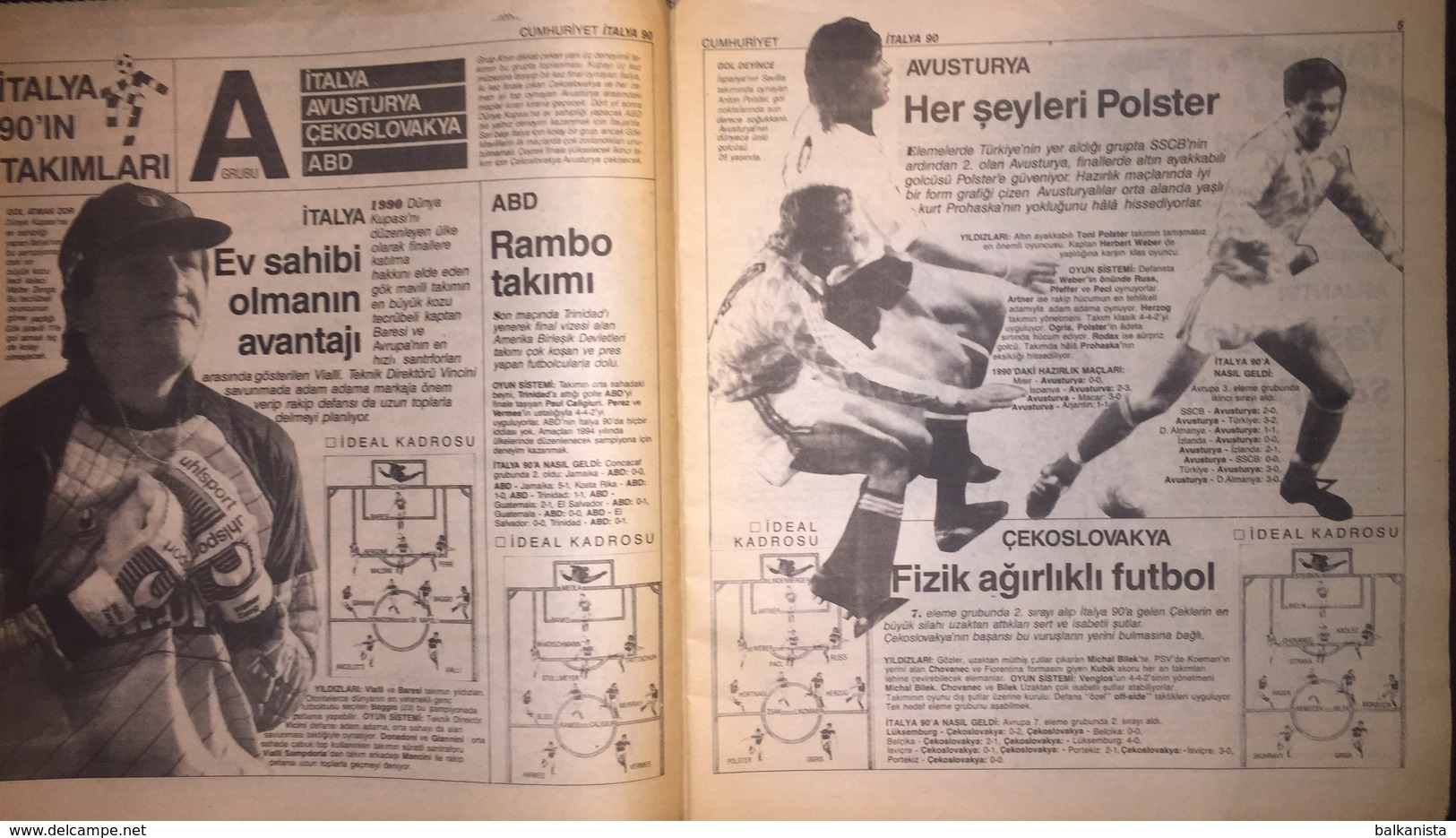 World Cup Italy 90 Turkish Magazine Cumhuriyet - Magazines