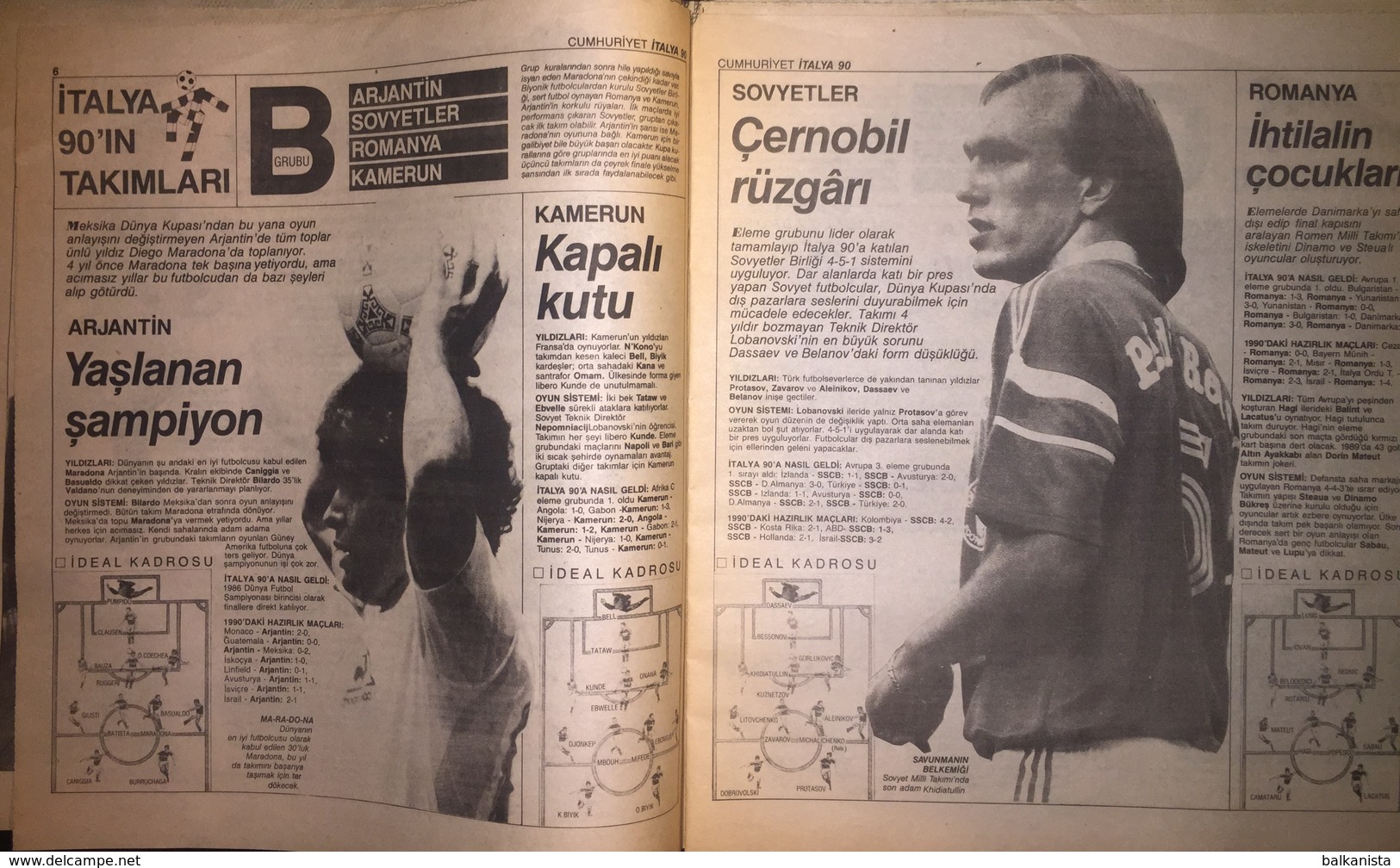 World Cup Italy 90 Turkish Magazine Cumhuriyet - Magazines