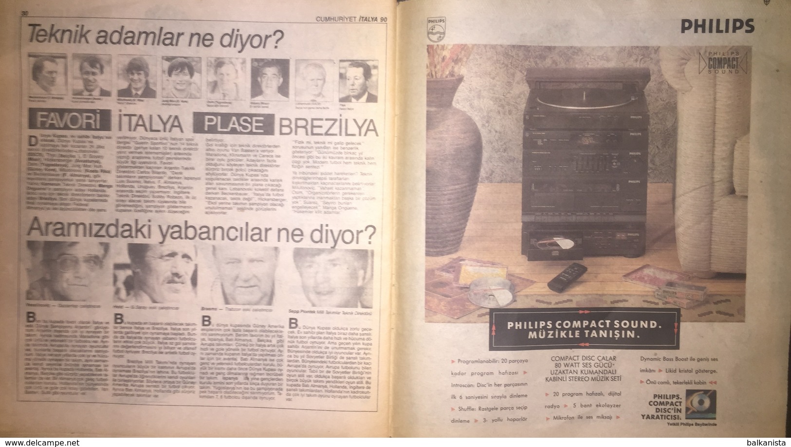 World Cup Italy 90 Turkish Magazine Cumhuriyet