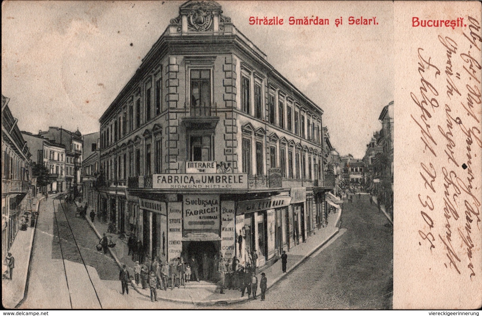 ! Alte Ansichtskarte Bukarest, Bucuresti, Strazile Smardan Si Selari, Rumänien, Feldpost, 1917 - Romania