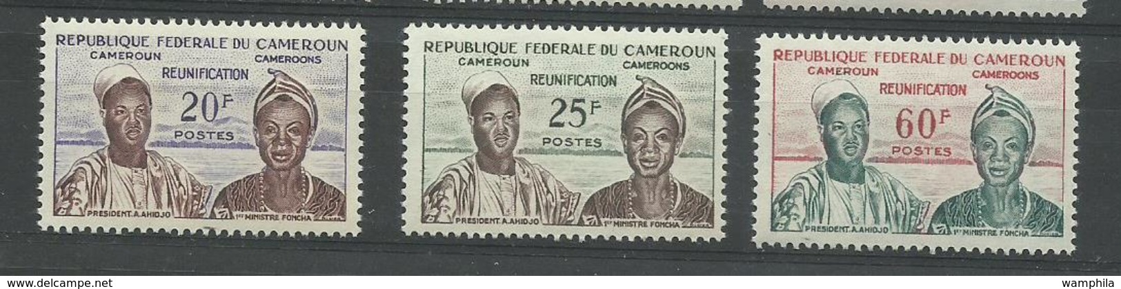 Cameroun Réunification N° 329/ 331 Neufs ** MNH Cote YT 61€ - Kamerun (1960-...)