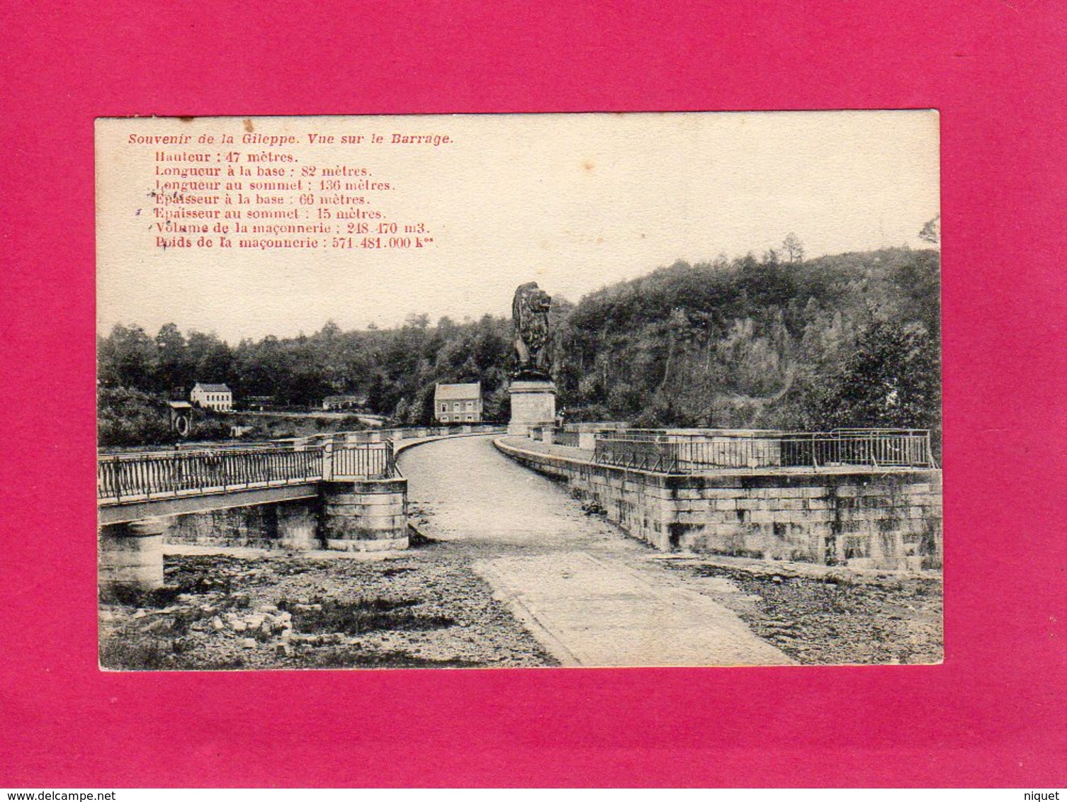 Belgique, Liège, Baelen, Souvenir De La Gileppe, Vue Sur Le Barrage, (Cortenberg) - Baelen