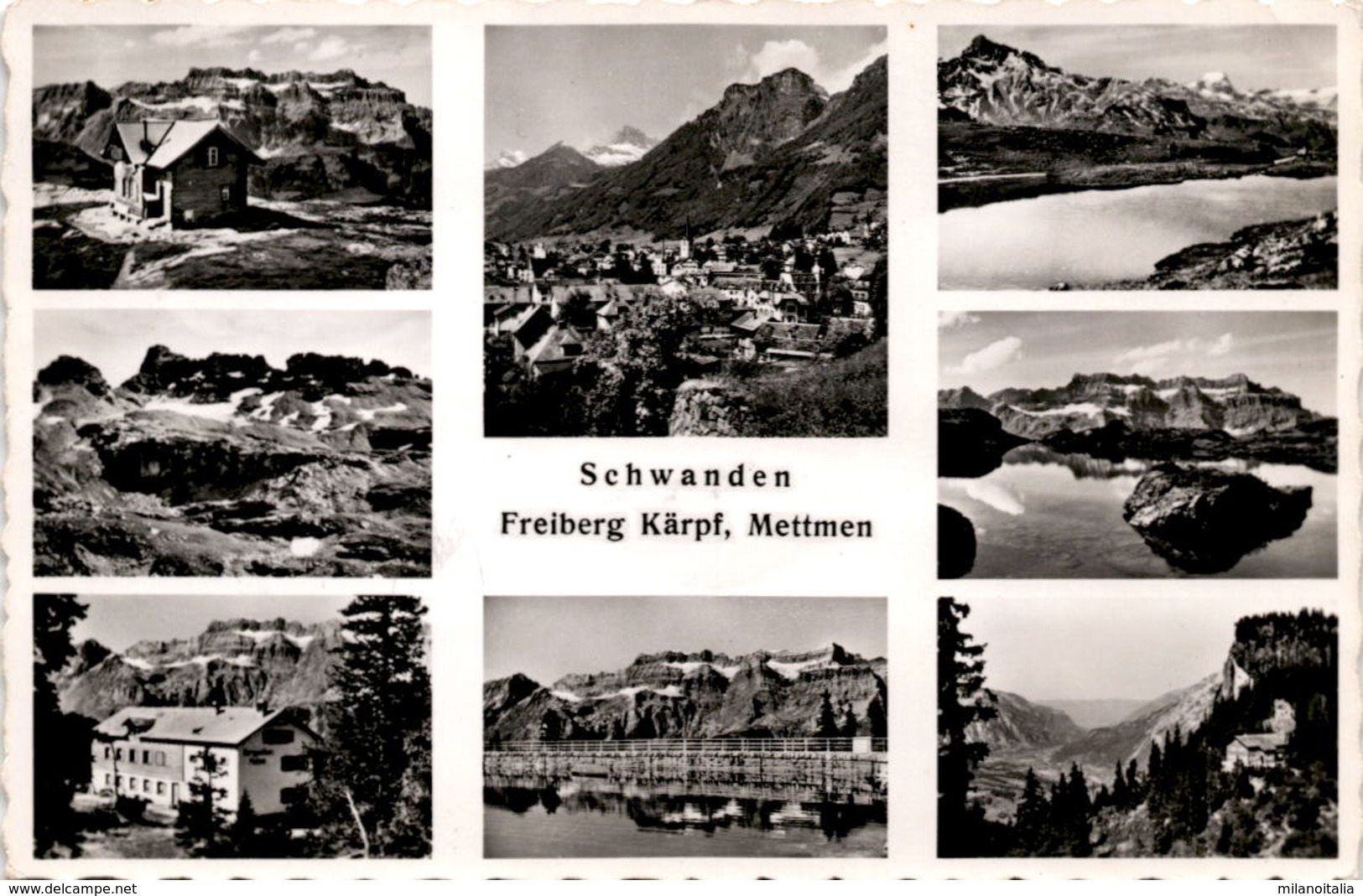 Schwanden - Freiberg Kärpf, Mettmen - 8 Bilder * 6. 1. 1949 - Schwanden