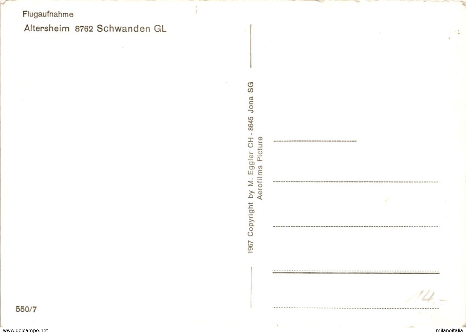 Flugaufnahme - Altersheim Schwanden GL (550/7) - Autres & Non Classés