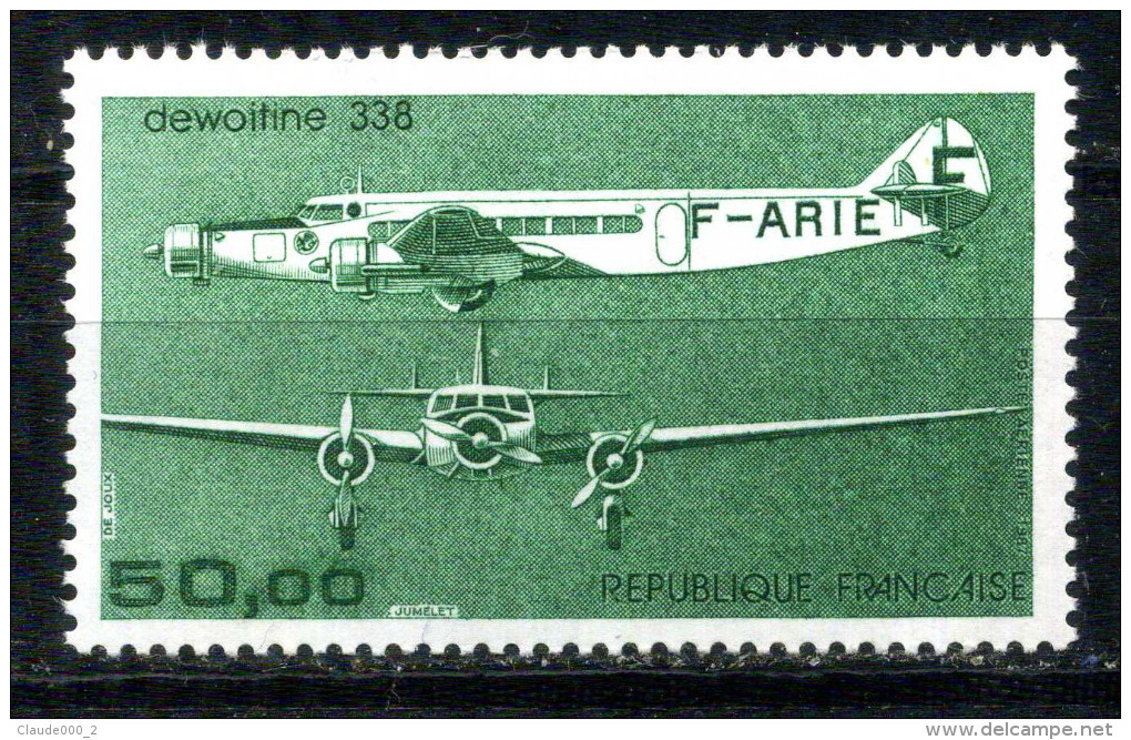 FRANCE PA N° 60 DEWOITINE 338 NEUF ** SANS TRACES DE CHARNIERES - 1960-.... Neufs