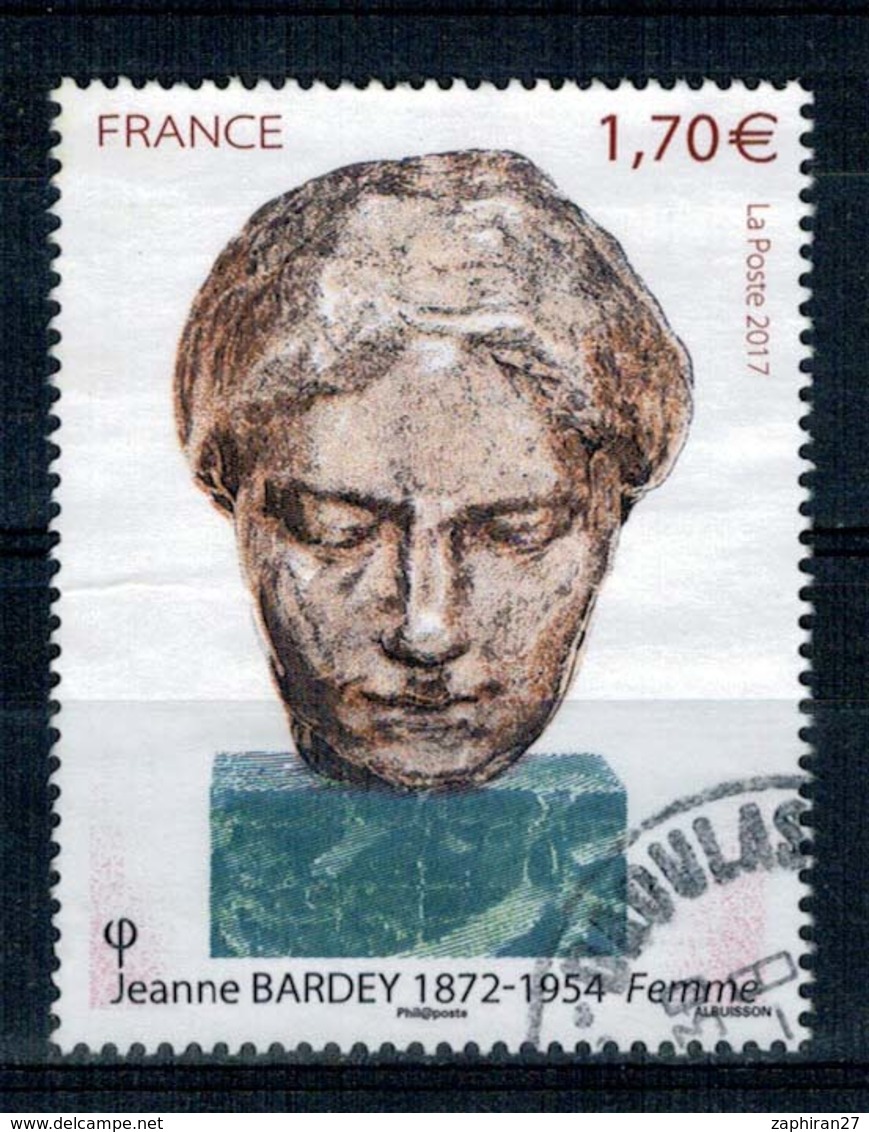 2017 N 5154 JEANNE BARDEY SCULPTRICE OBLITERE CACHET ROND #228# - Used Stamps