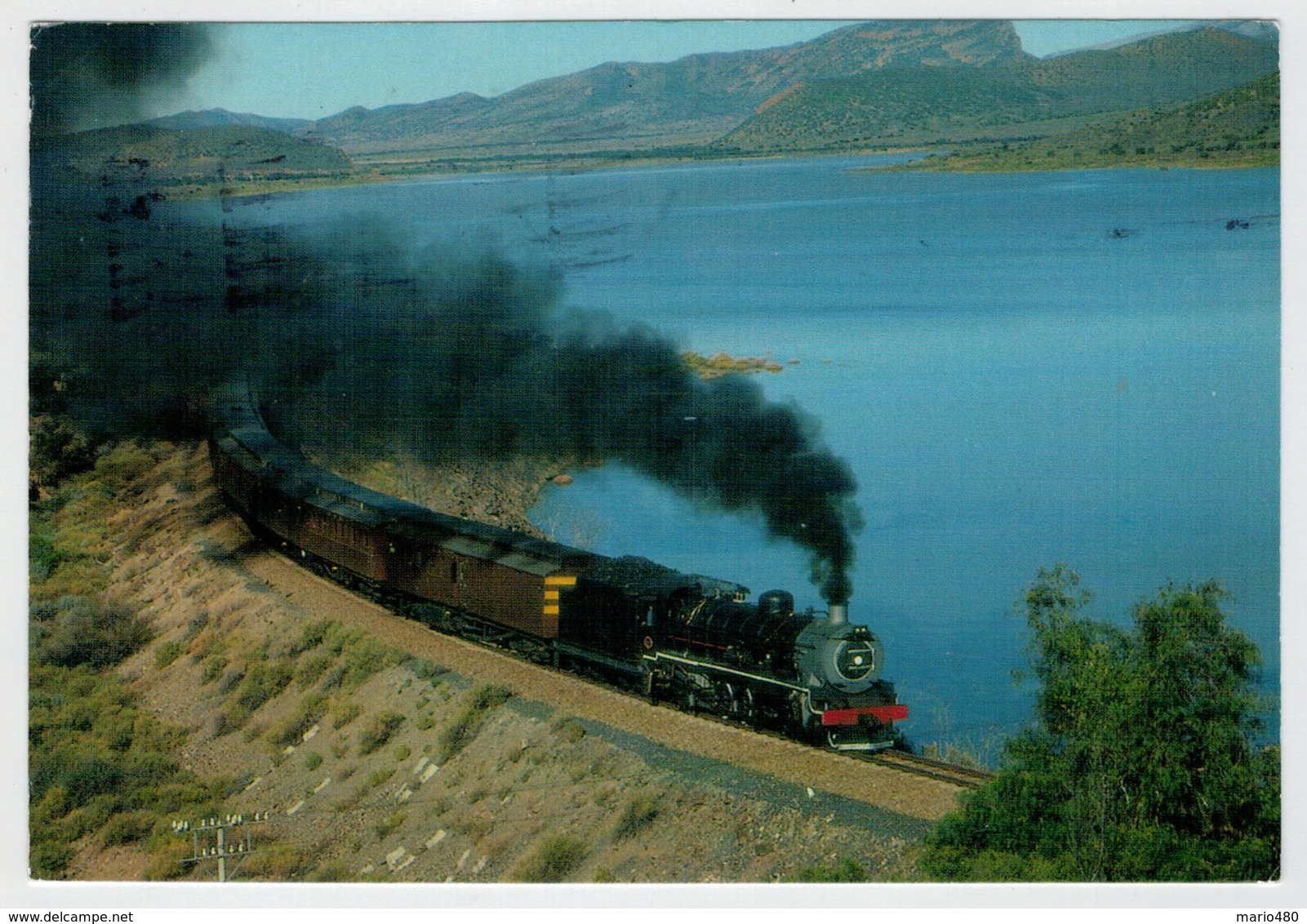 SOUTH AFRICA    TRAIN- ZUG- TREIN- TRENI- GARE- BAHNHOF- STATION- STAZIONI  2 SCAN  (VIAGGIATA) - Trains