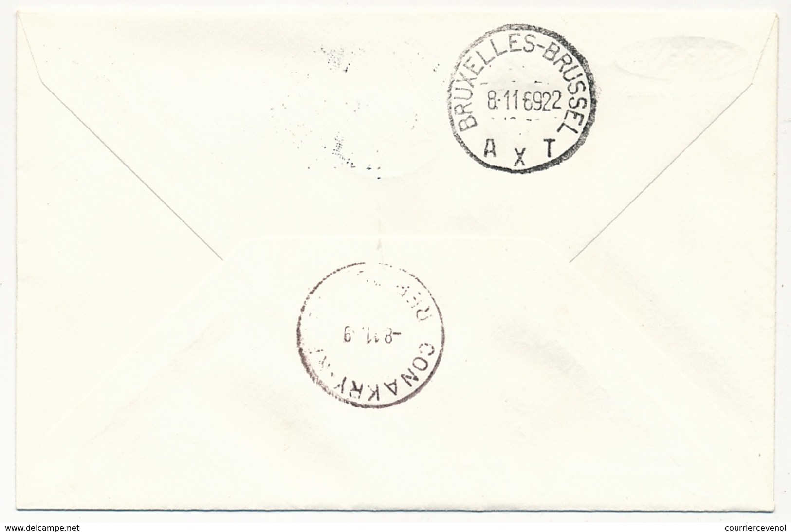GUINÉE - Enveloppe Premier Vol CONAKRY / BRUXELLES Par Sabena - 8/11/1969 - Guinea (1958-...)